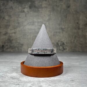 Lois Hill Filigree Scroll 9 mm ID Textile Weave Bracelet